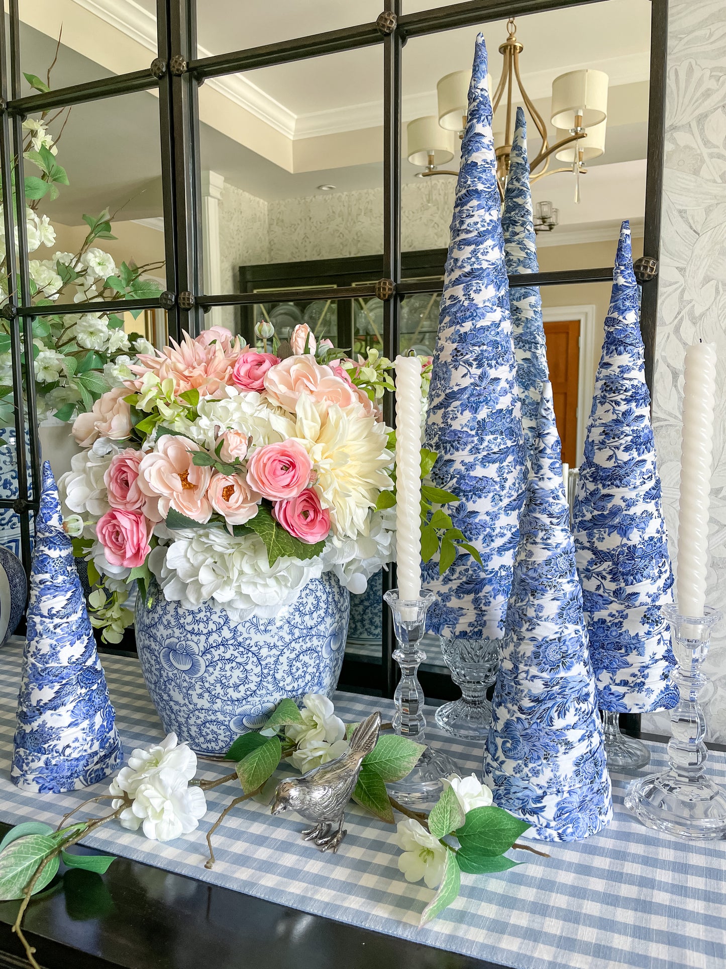 Chinoiserie Fabric Tree, Sold Individually