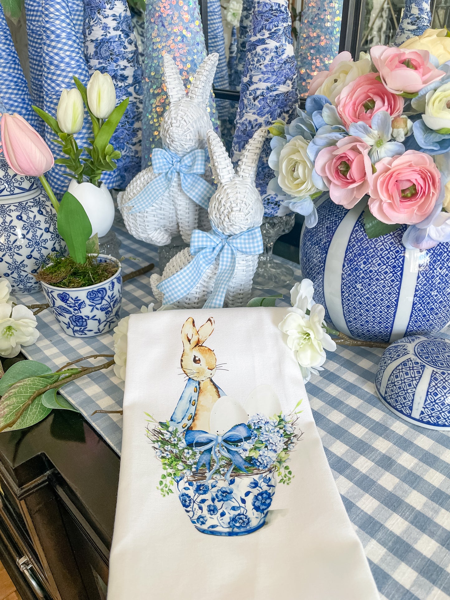 Peter Rabbit With Chinoiserie Pot