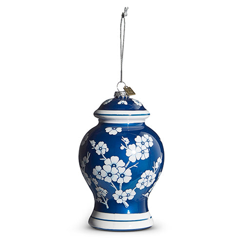 6.5" Dark Blue Ginger Jar Ornament