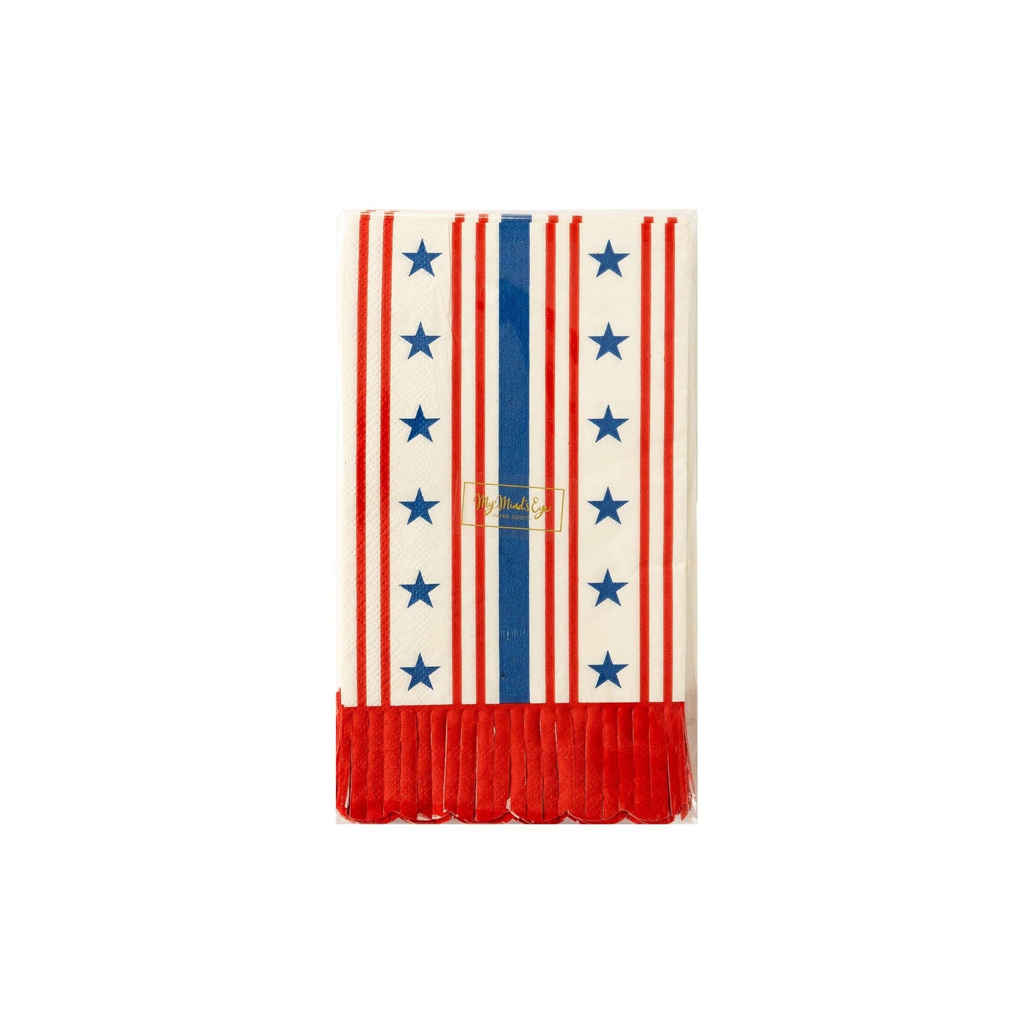 Stars and Stripes Fringe Dinner Napkin