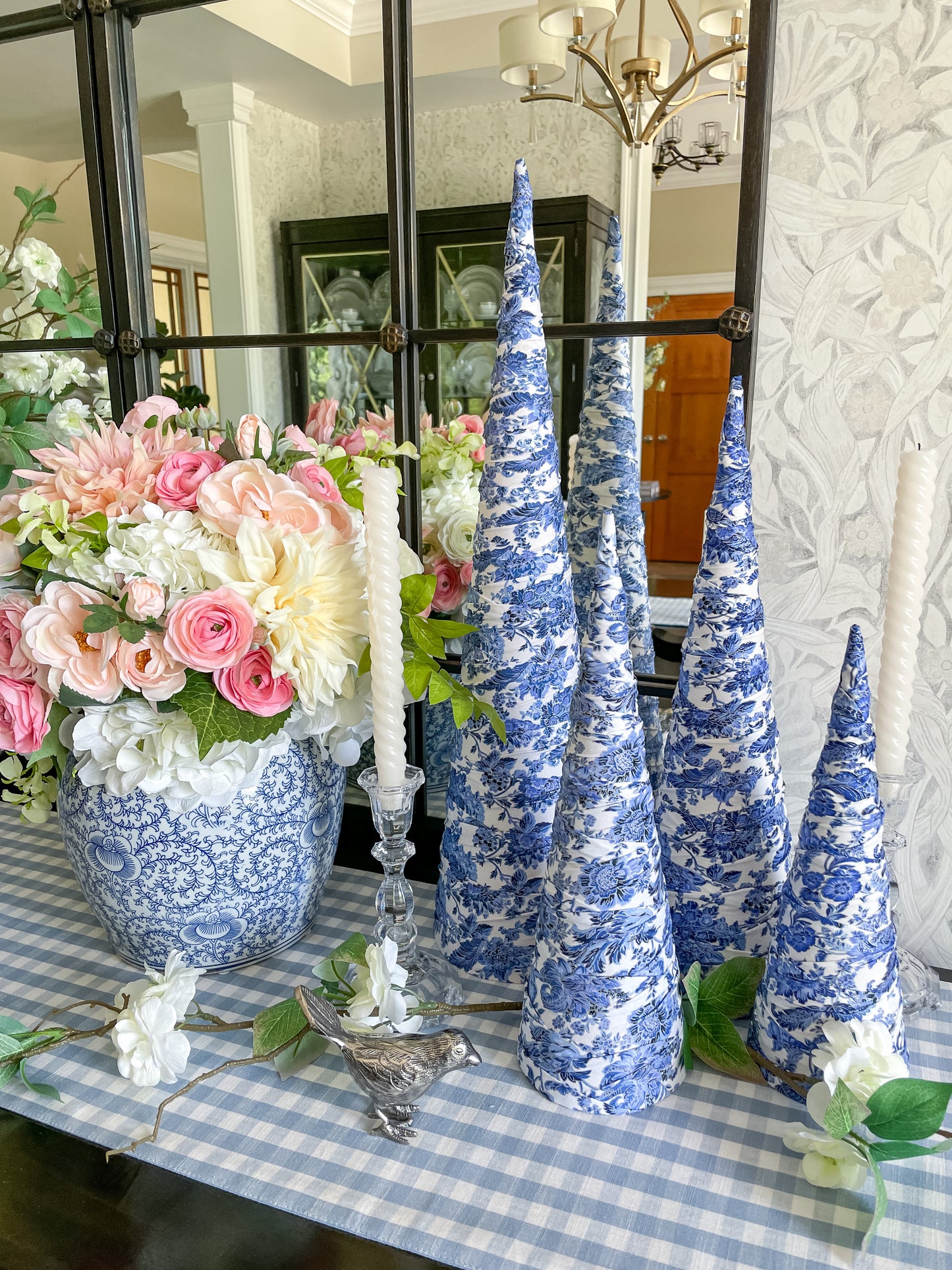 Chinoiserie Fabric Tree, Sold Individually