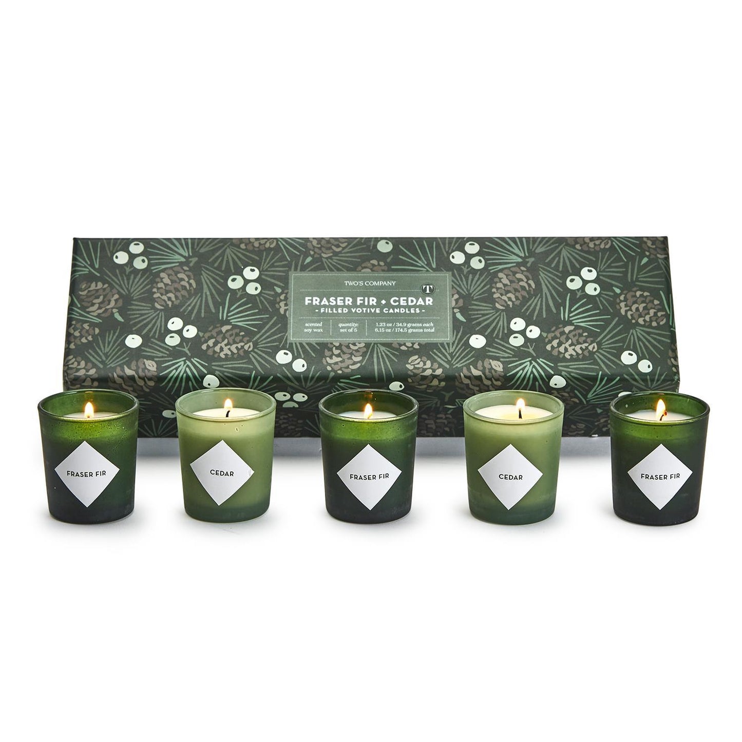Winter Evergreen Scented Candles in Gift Box