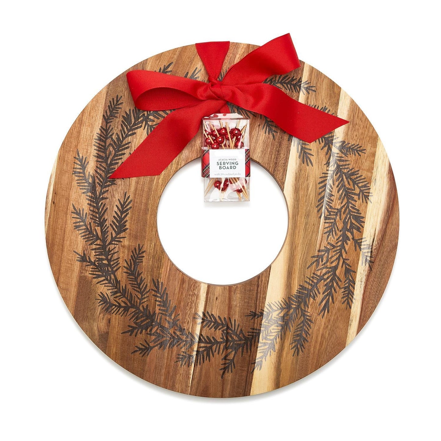 Wreath Dessert/Serving Board with 20 Cocktail Picks