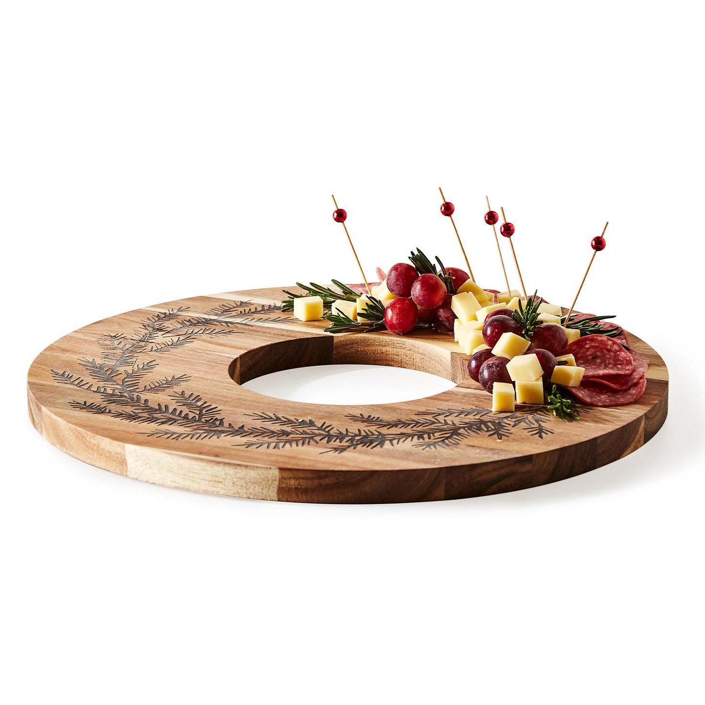 Wreath Dessert/Serving Board with 20 Cocktail Picks