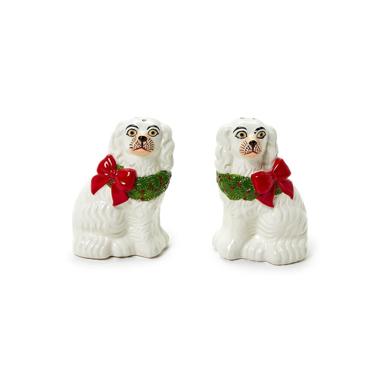 Staffordshire Holiday Wreath Salt and Pepper Shaker Set