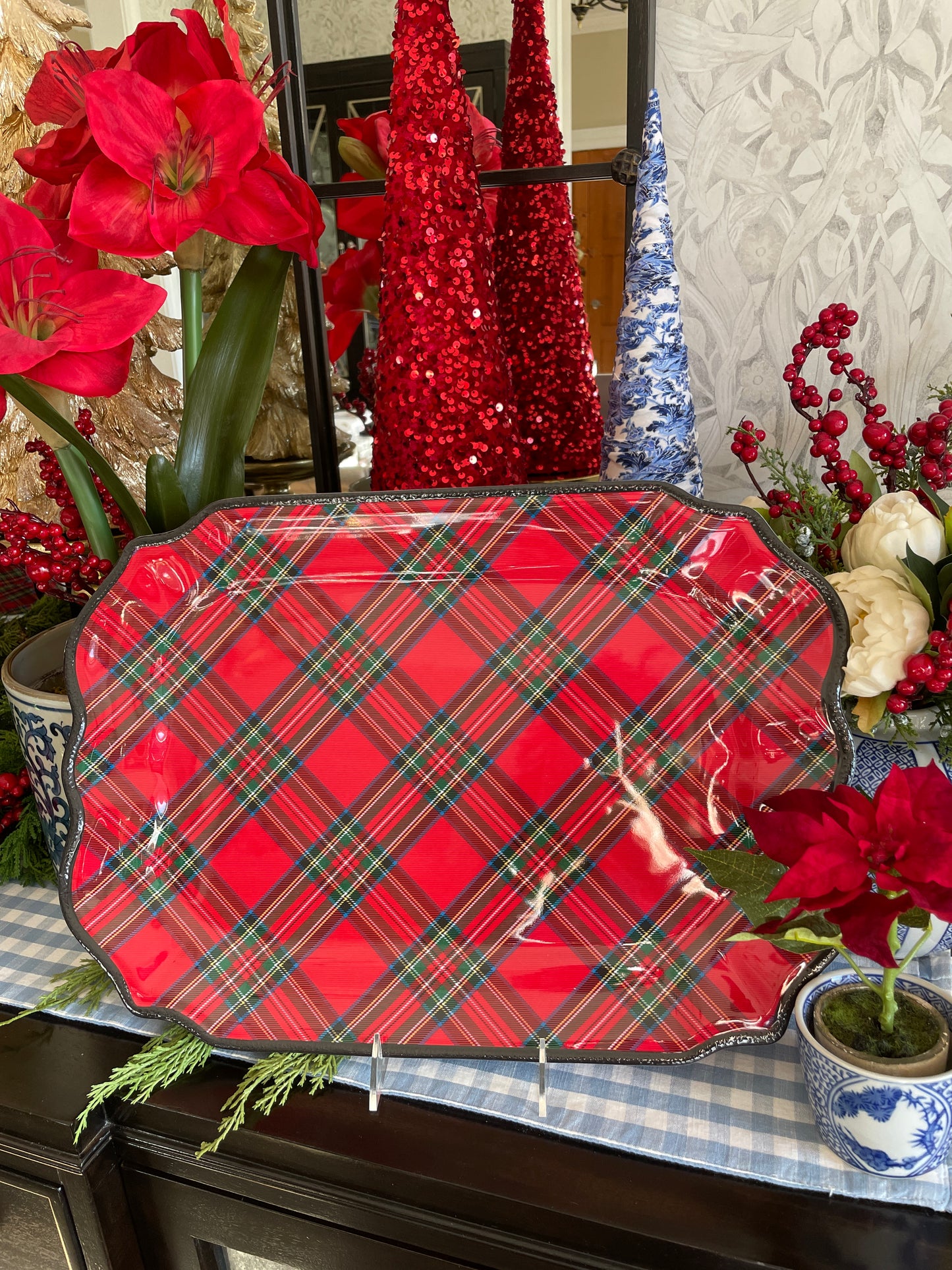 Tartan Melamine Platter