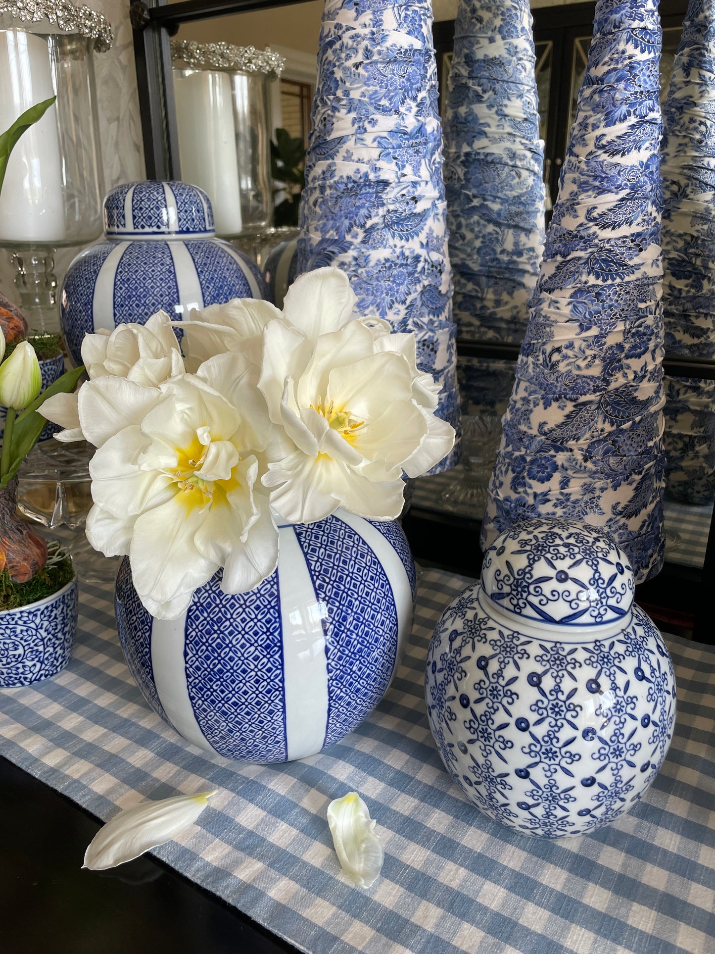 Lattice Floral Lidded Jar