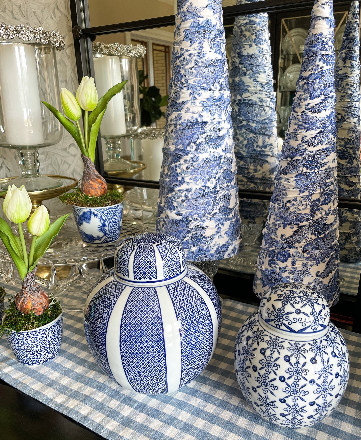 Lattice Floral Lidded Jar