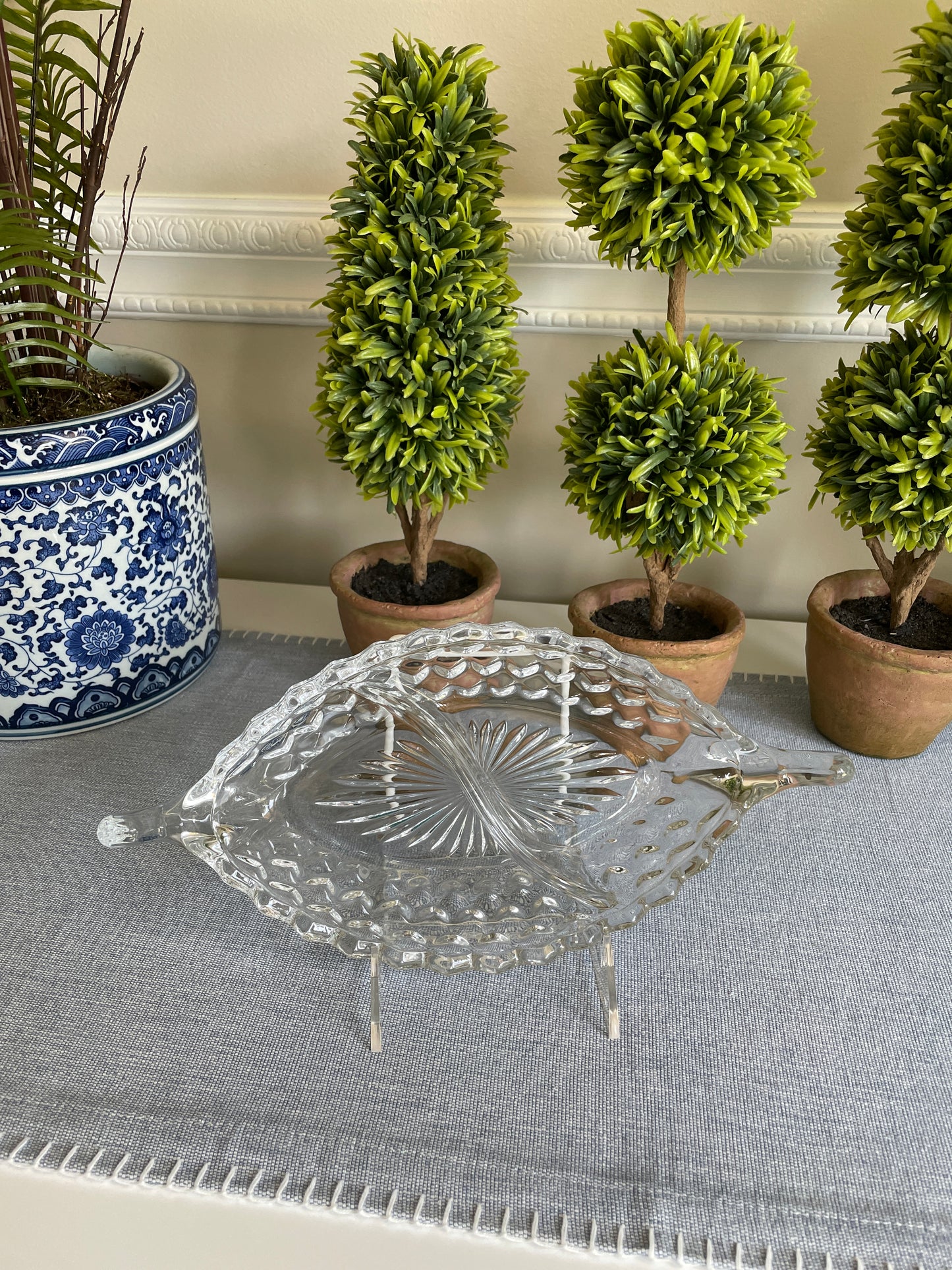 Fostoria American Clear 2 Divider Bowl