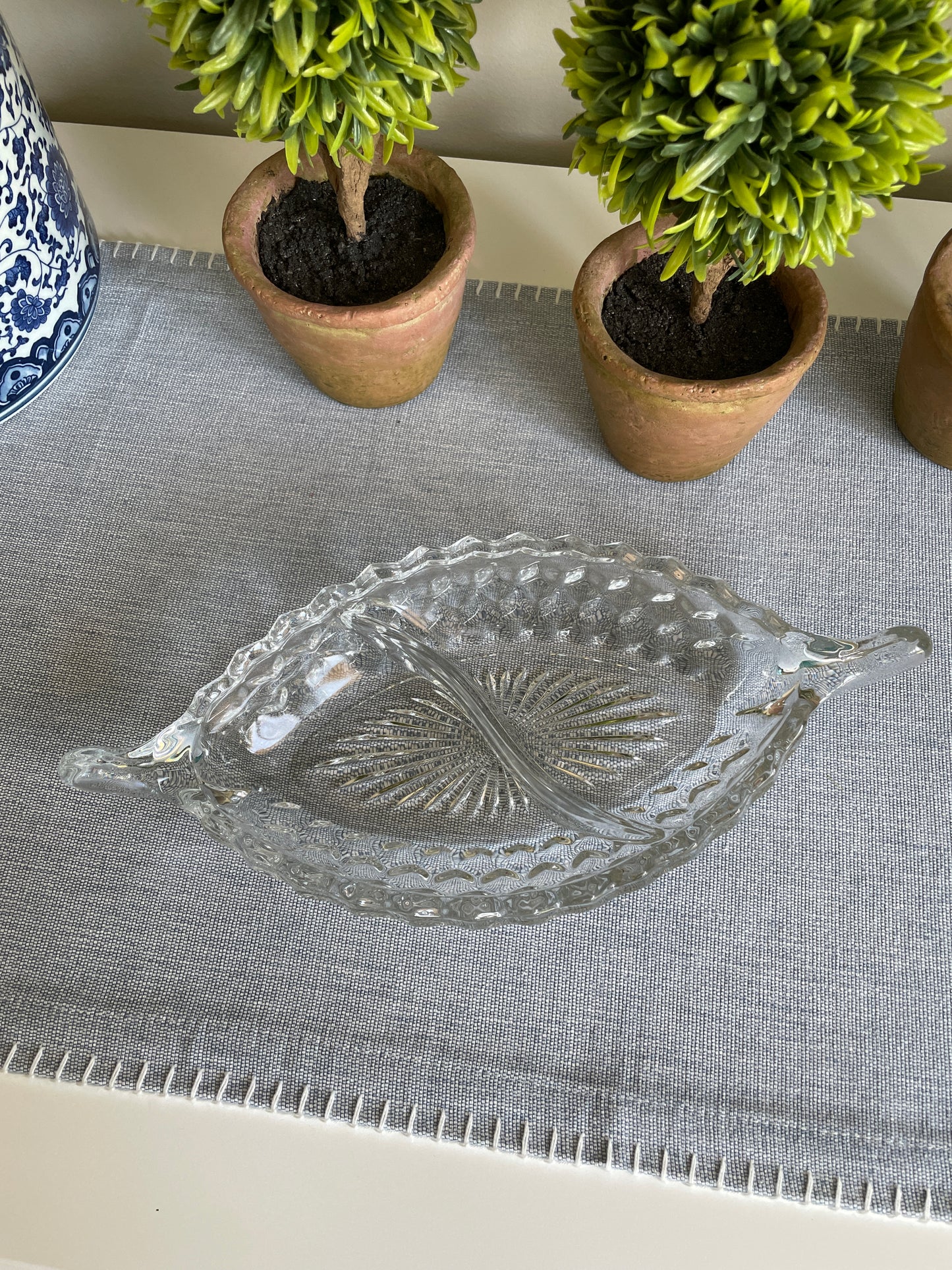 Fostoria American Clear 2 Divider Bowl