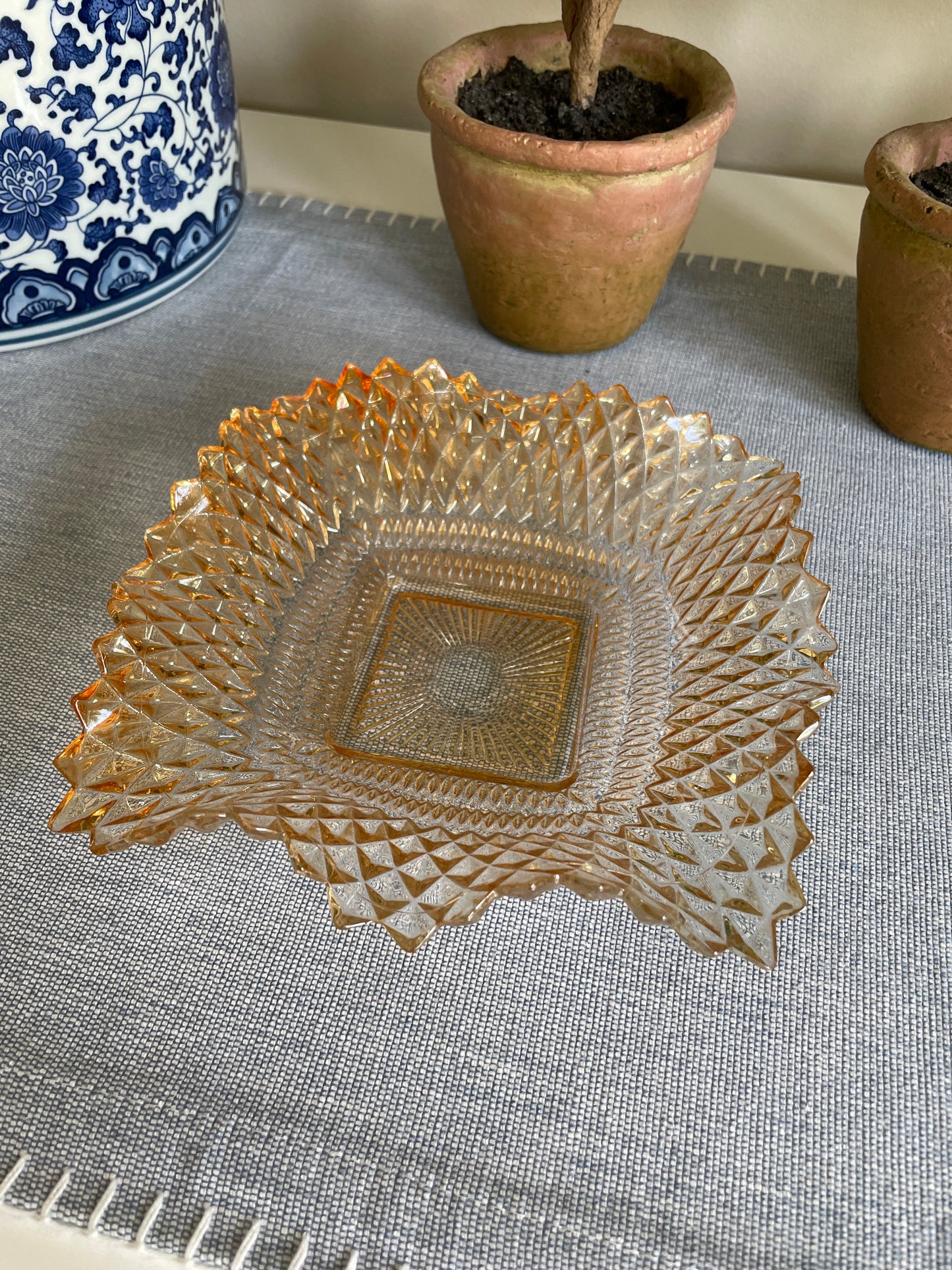 Indiana Glass Diamond Point Bowl