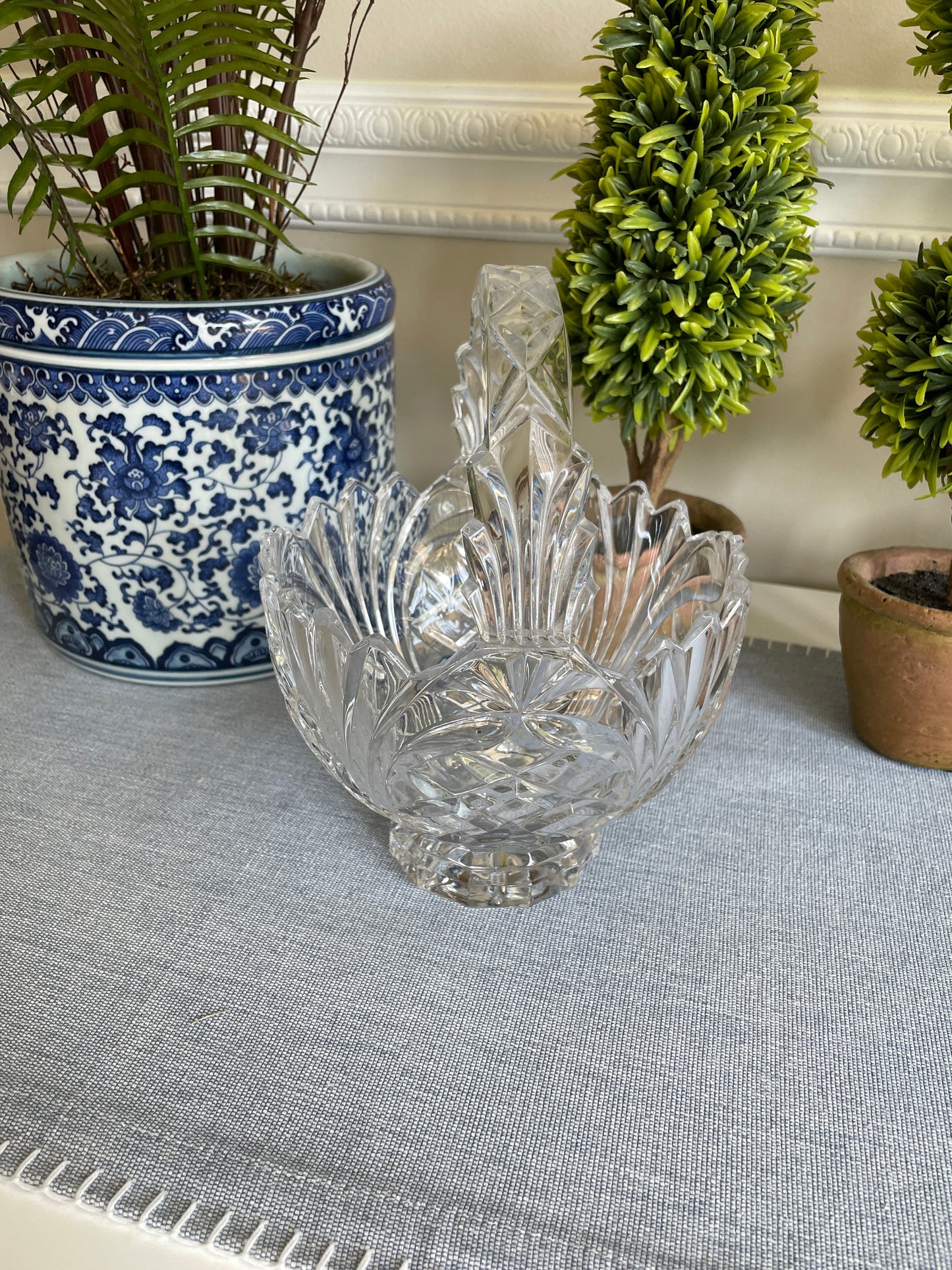 Vintage Wellington Basket 24% Lead Crystal