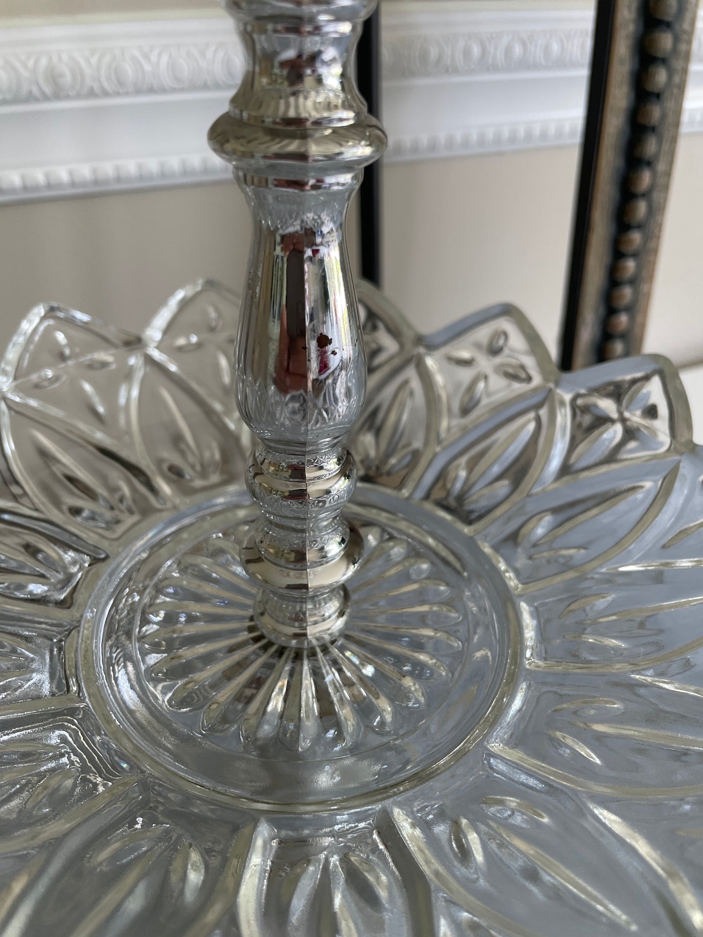 American Glass 3 Tier Tid Bit Tray