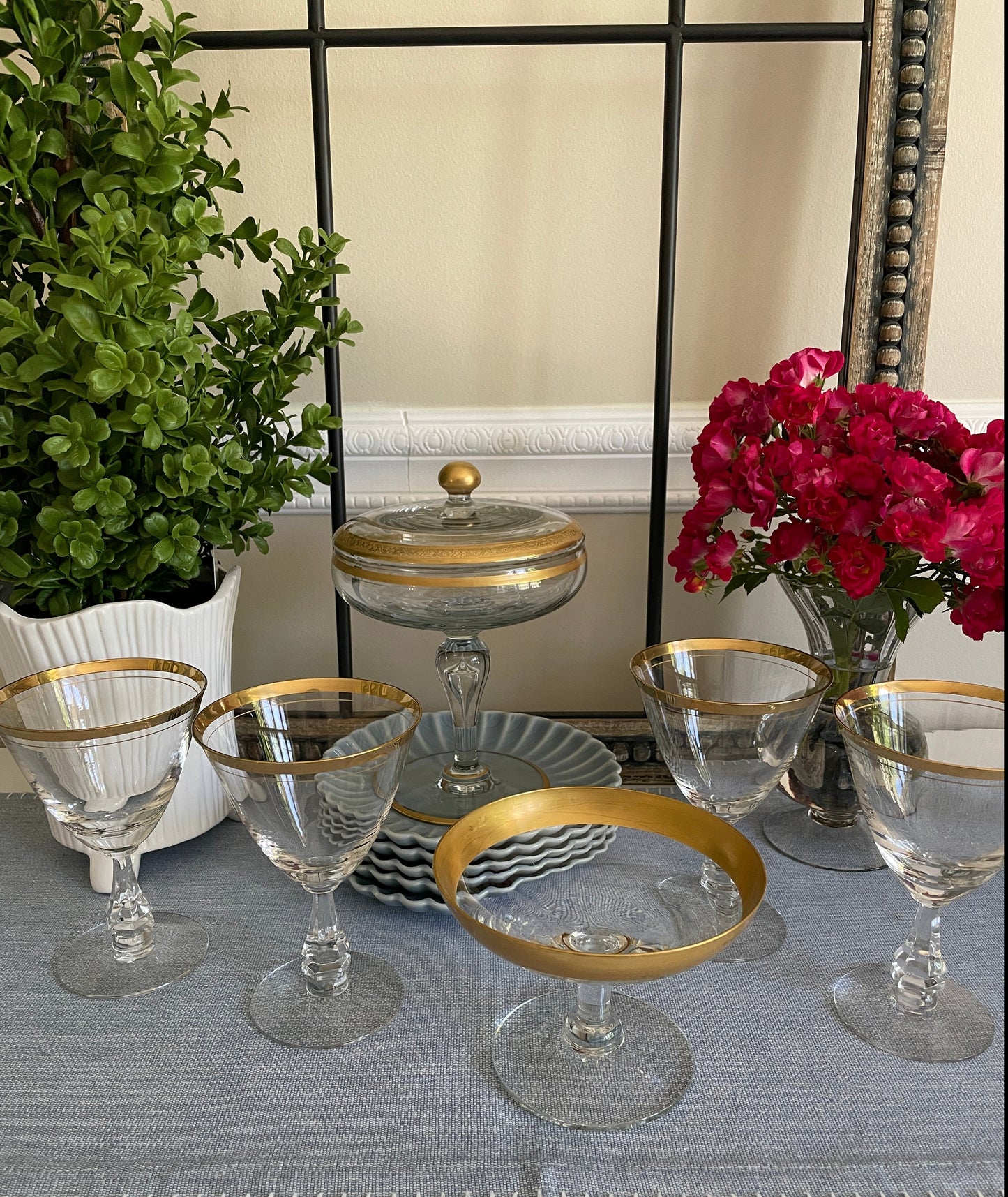 Vintage Gold Rimmed Set
