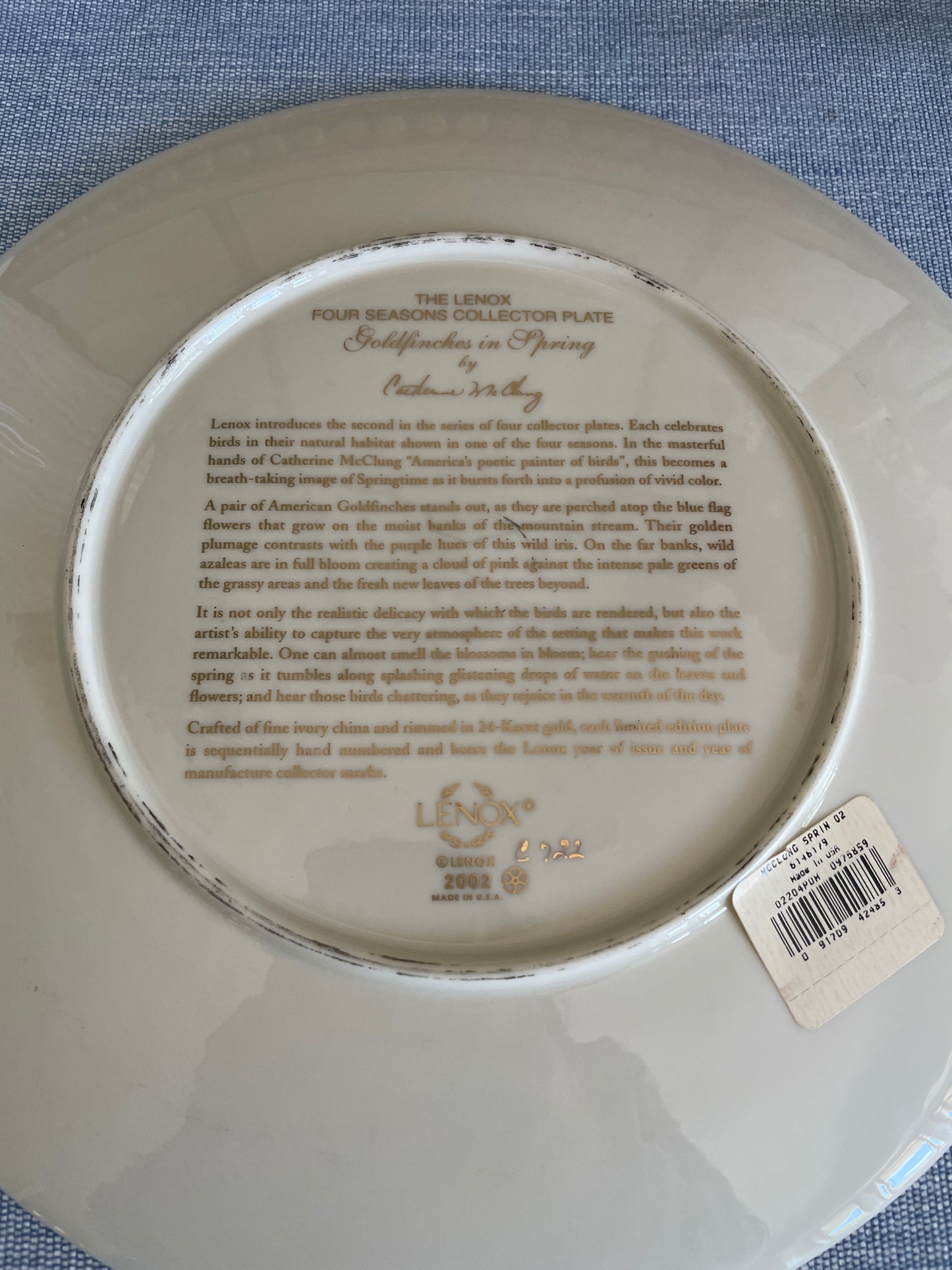 Lennox Four Season Collector Plate, Spring