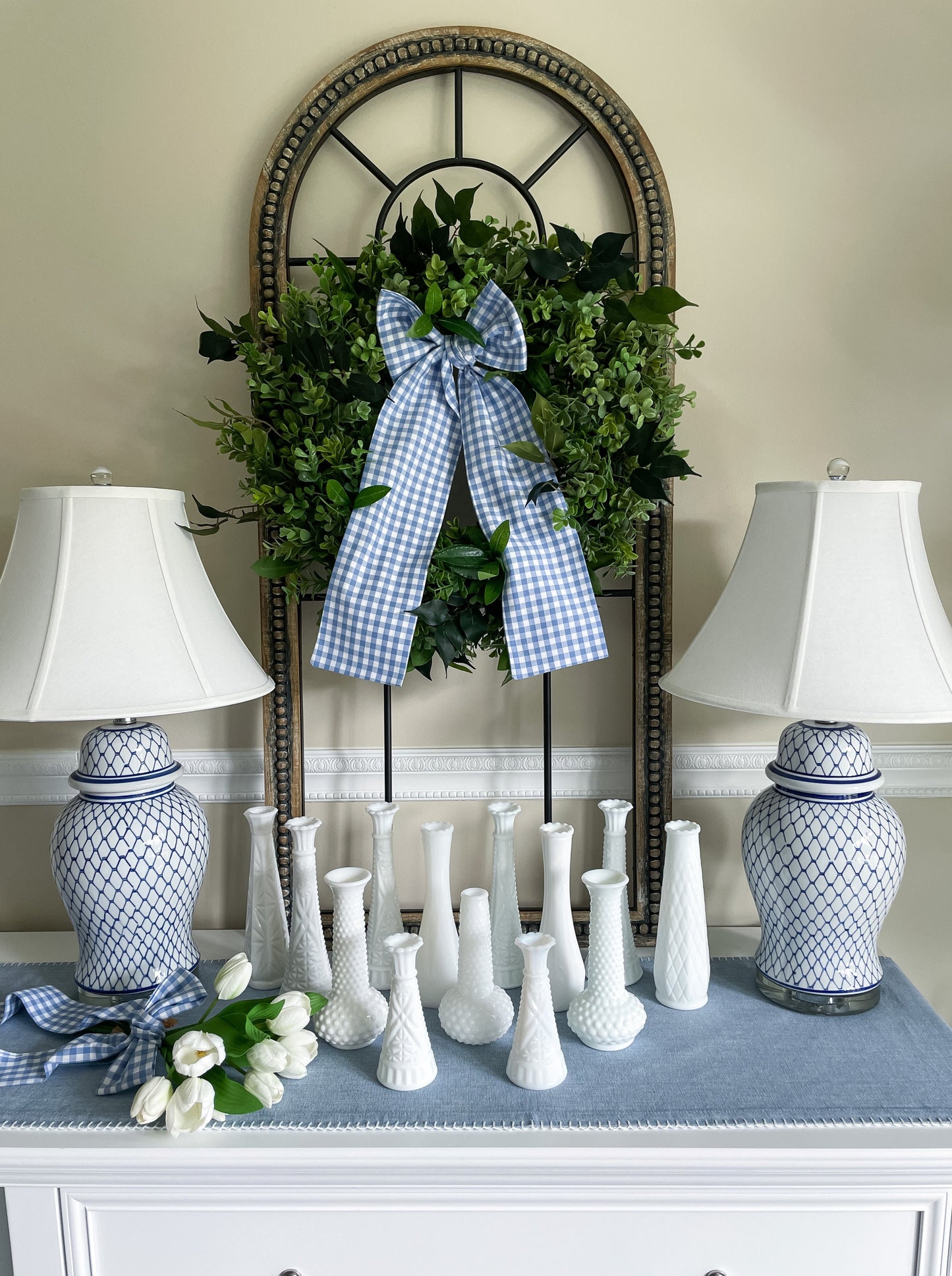 Milk Glass Bud Vases