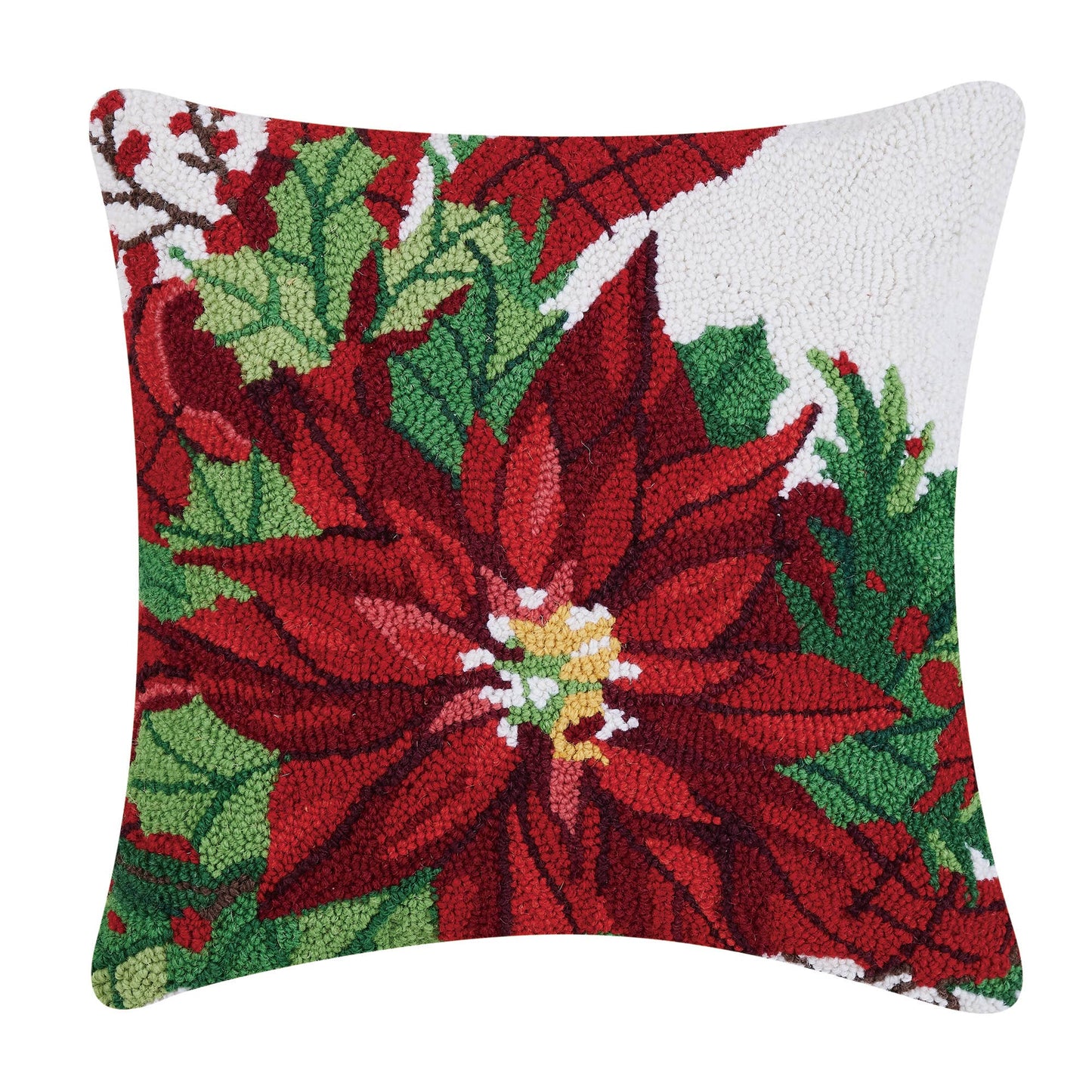 Poinsettia Hook Pillow