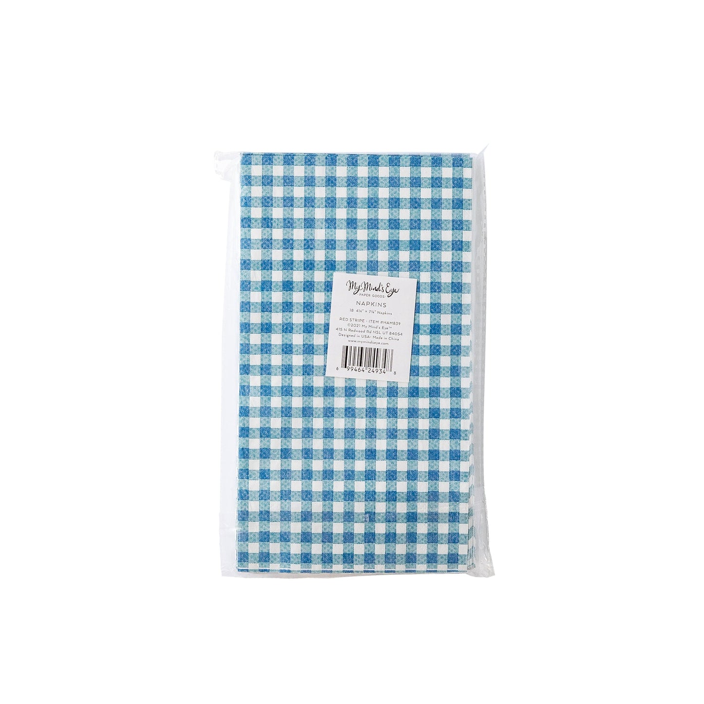 Hamptons Navy Gingham Paper Guest Towel