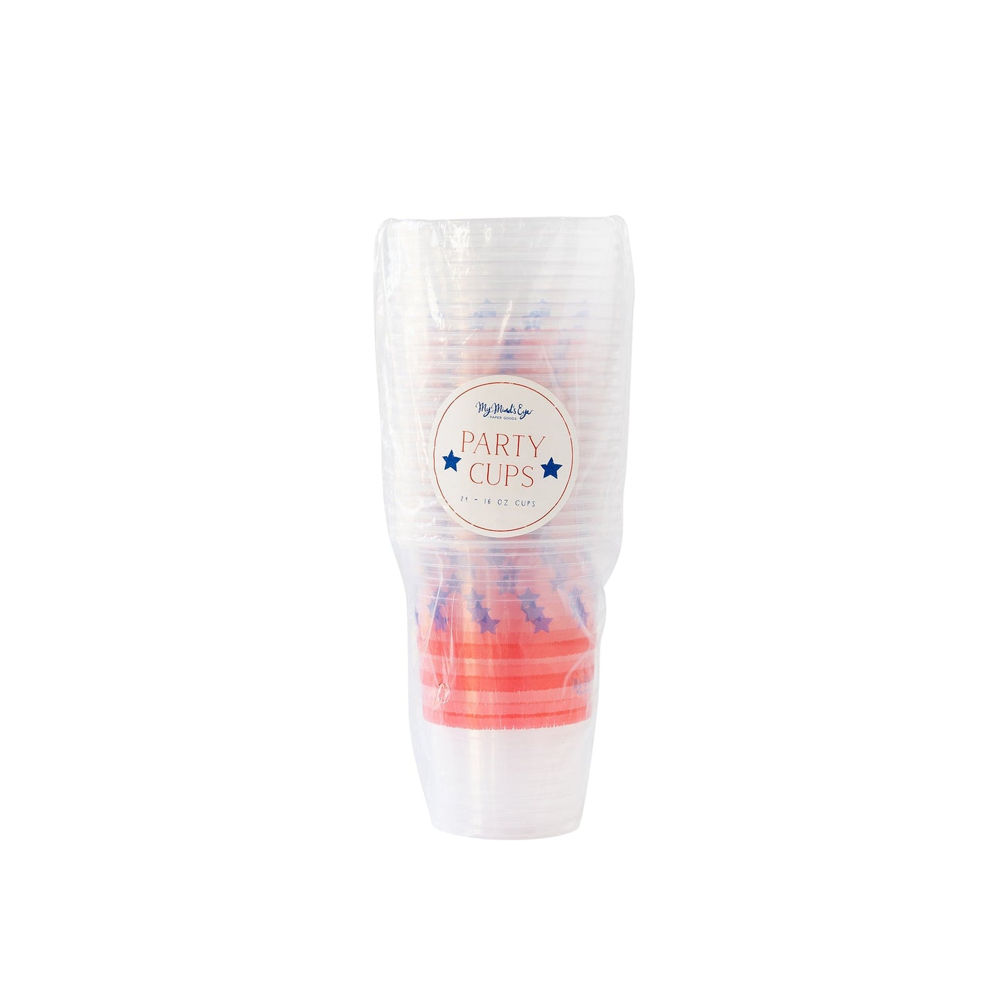 Red Stripes Plastic Party Cups