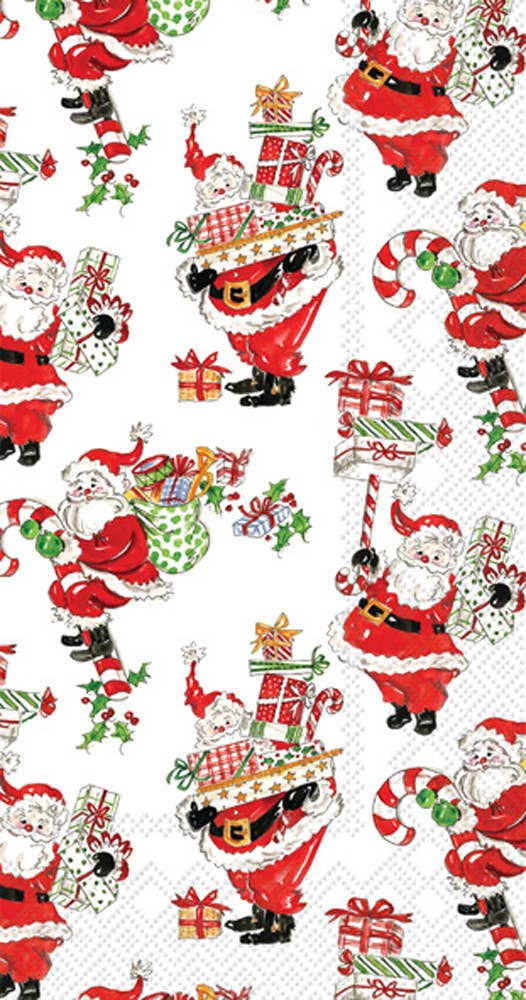 Holly Jolly Santas Christmas, Guest Towels