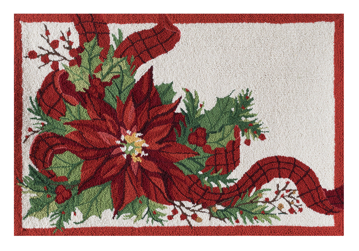 Poinsettia Hook Rug