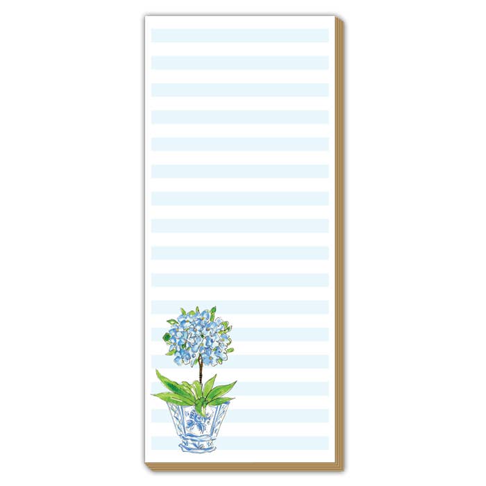 Handpainted Blue Primrose in Cashe Pot Luxe Skinny Pad
