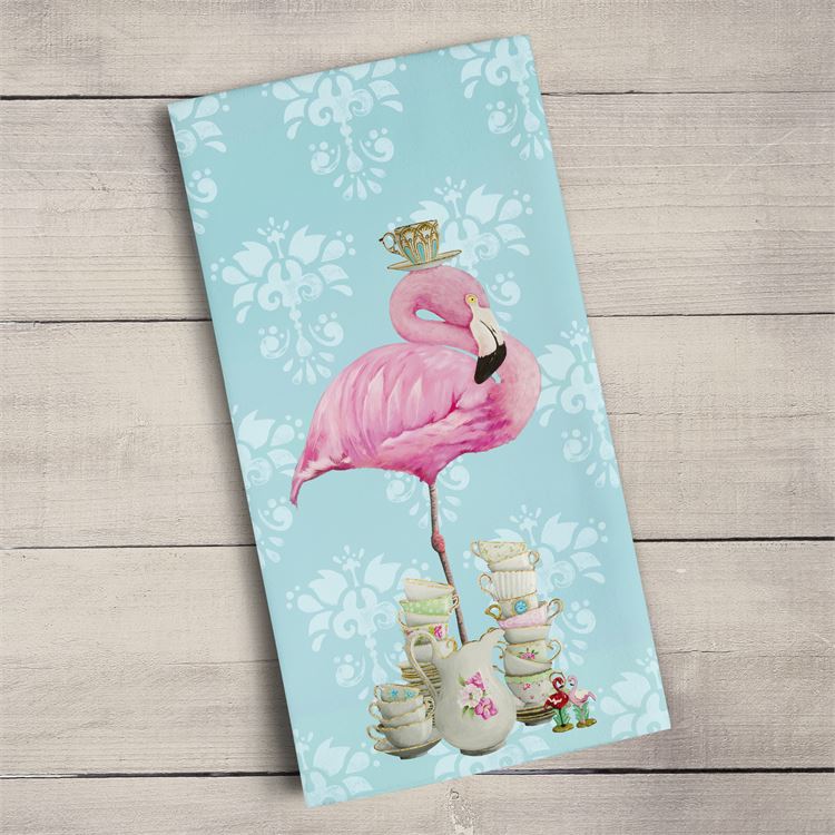 Tea Time Flamingo Towel