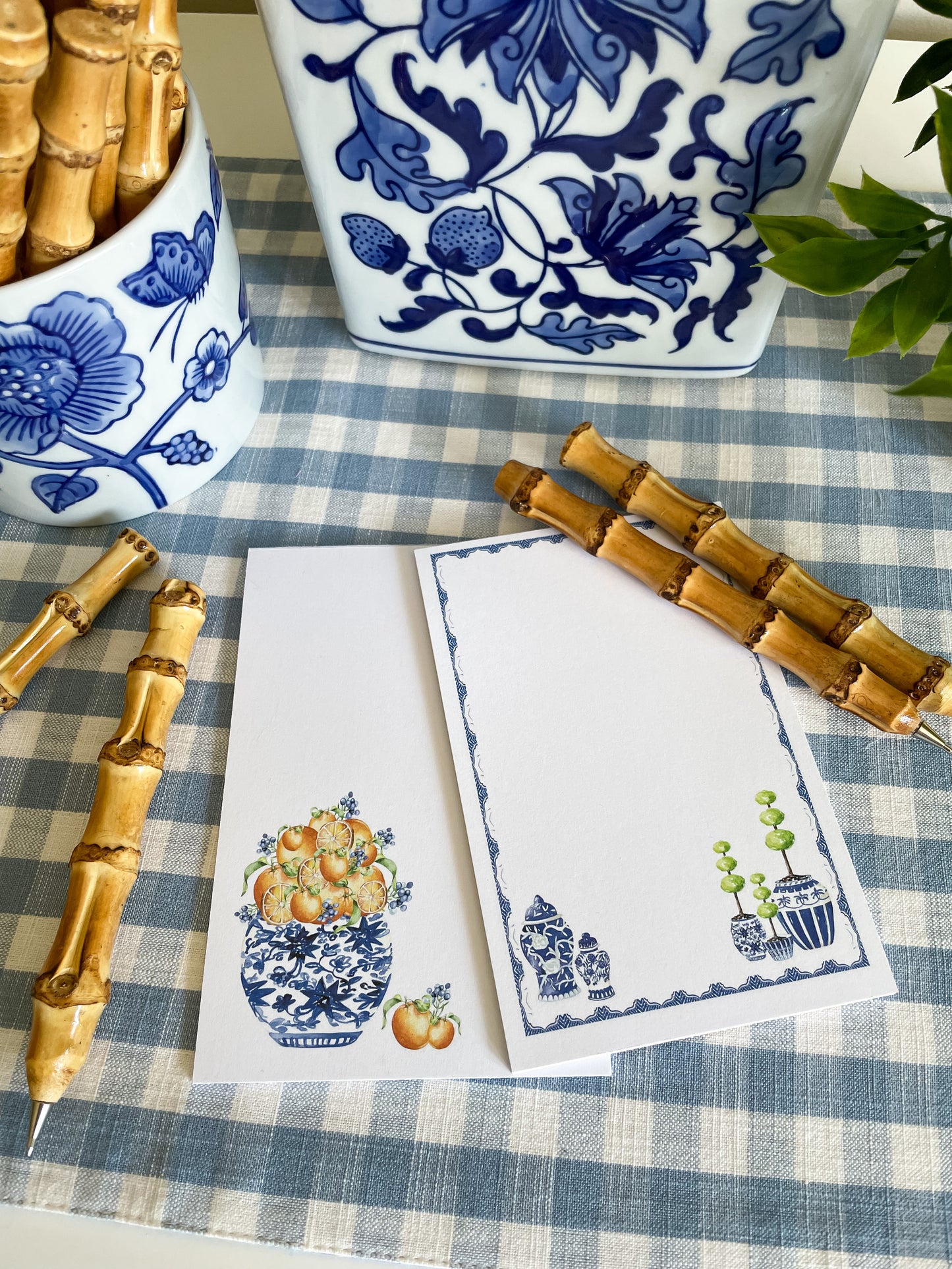 Set of 2 Notepads with Bamboo Pen