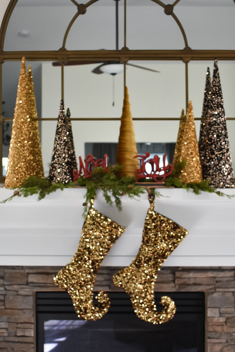 Velvet Sequin Christmas Stocking