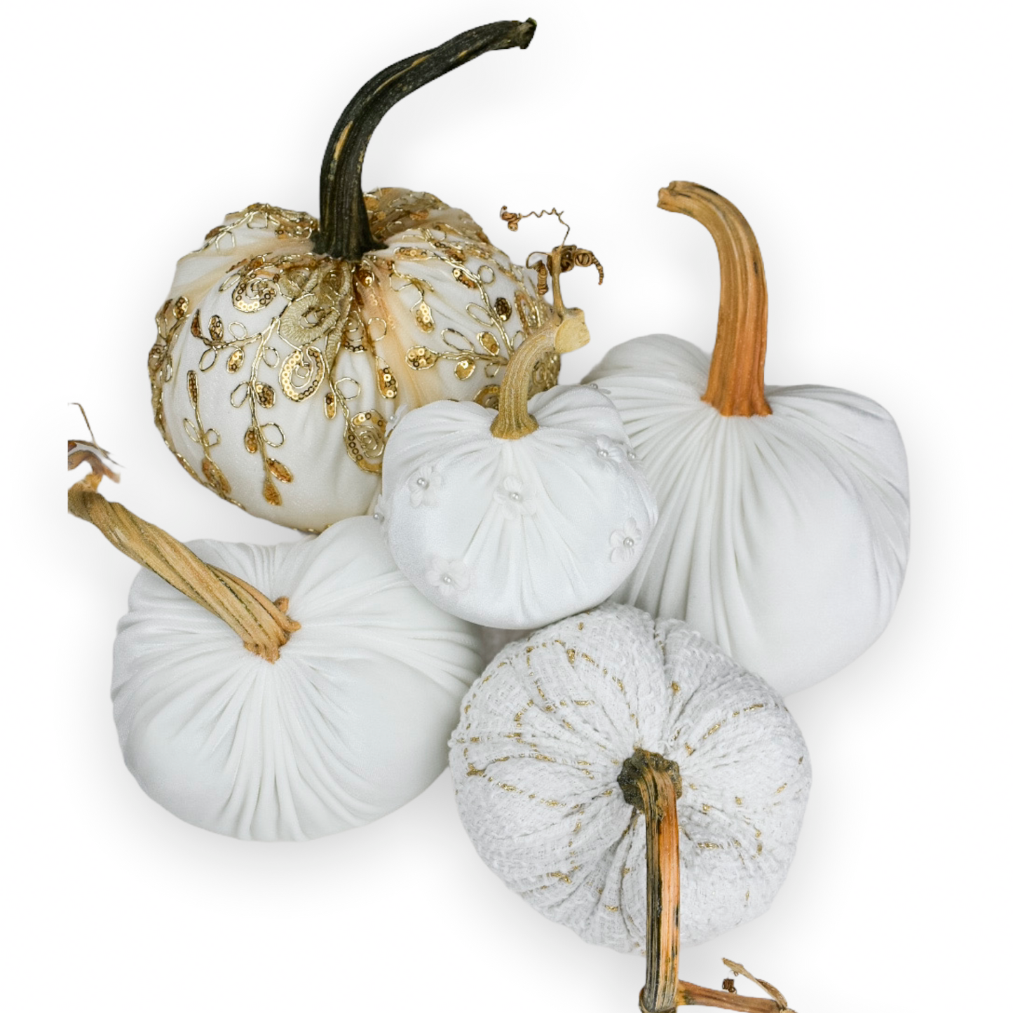 Gold Sequin Embellished Pumpkin