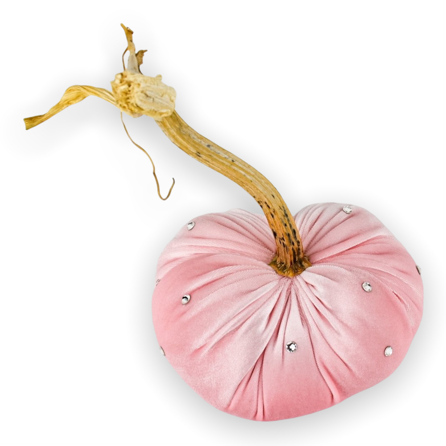 Blush Velvet Pumpkin with Swarovski Crystals