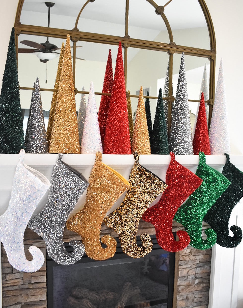 Velvet Sequin Christmas Stocking
