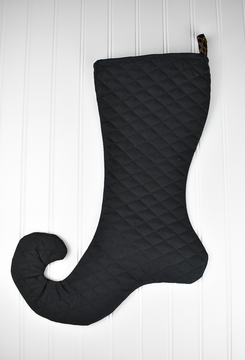 Black Gold Rings Christmas Stocking