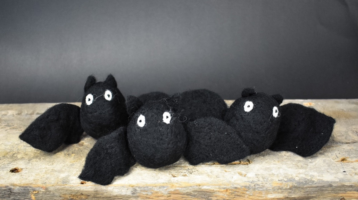 Wool Felted Bats