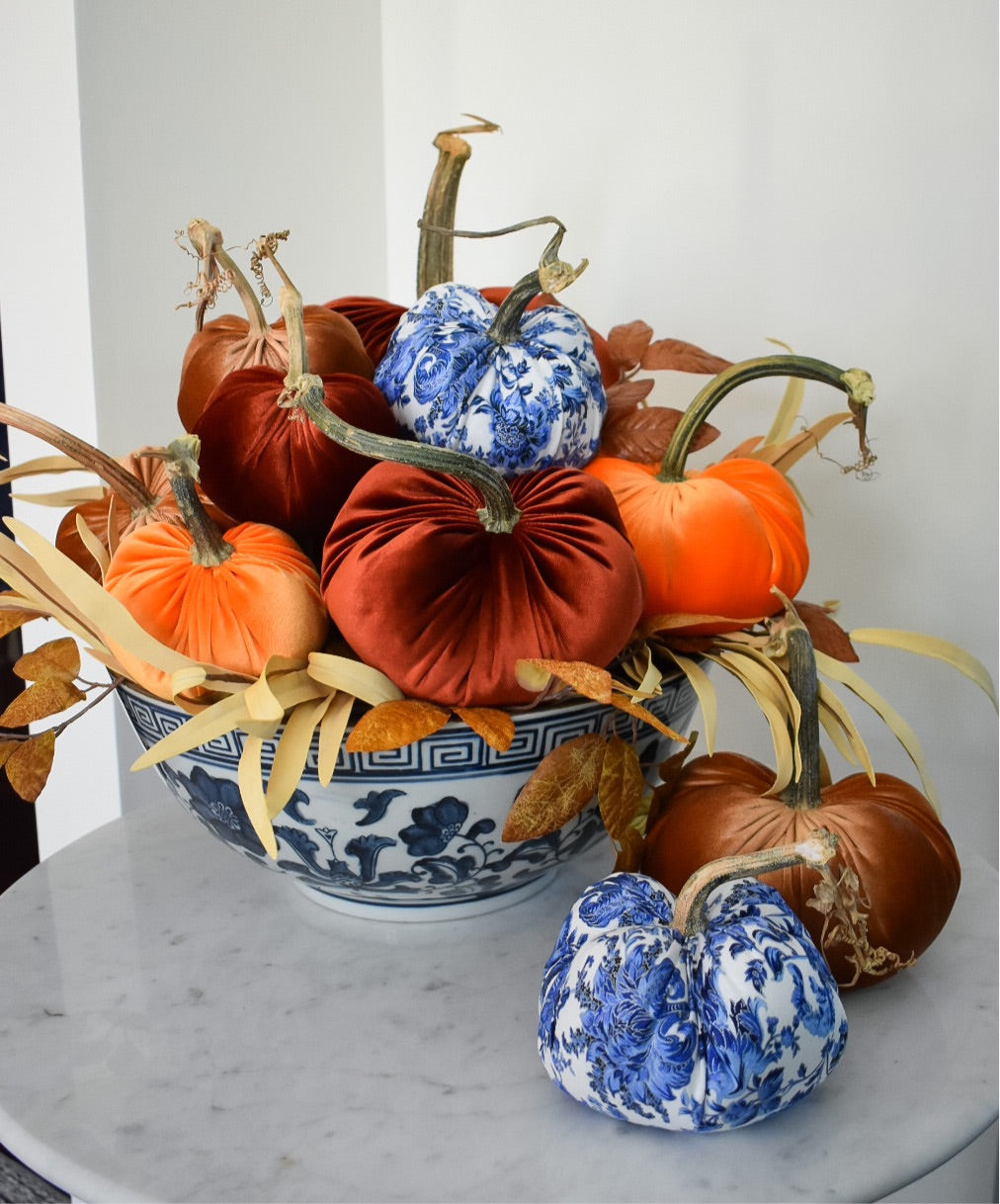 Blue and White Lotus Flower Bowls