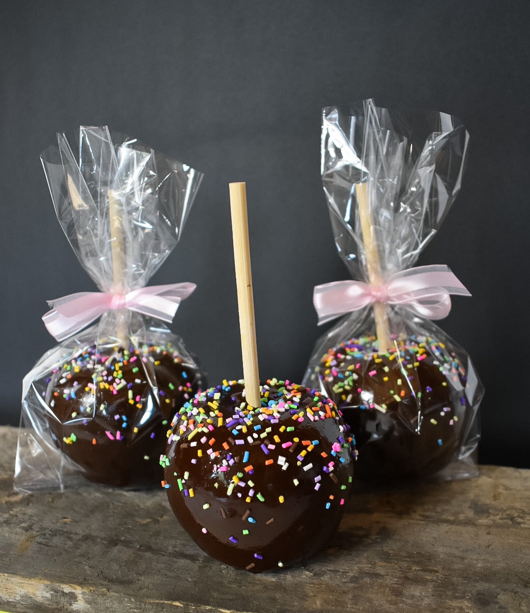 Permanent Chocolate Apple with Sprinkles, Sold Individually