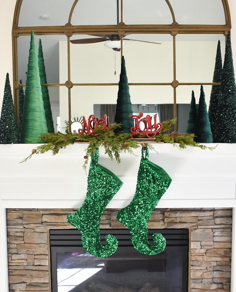 Velvet Sequin Christmas Stocking