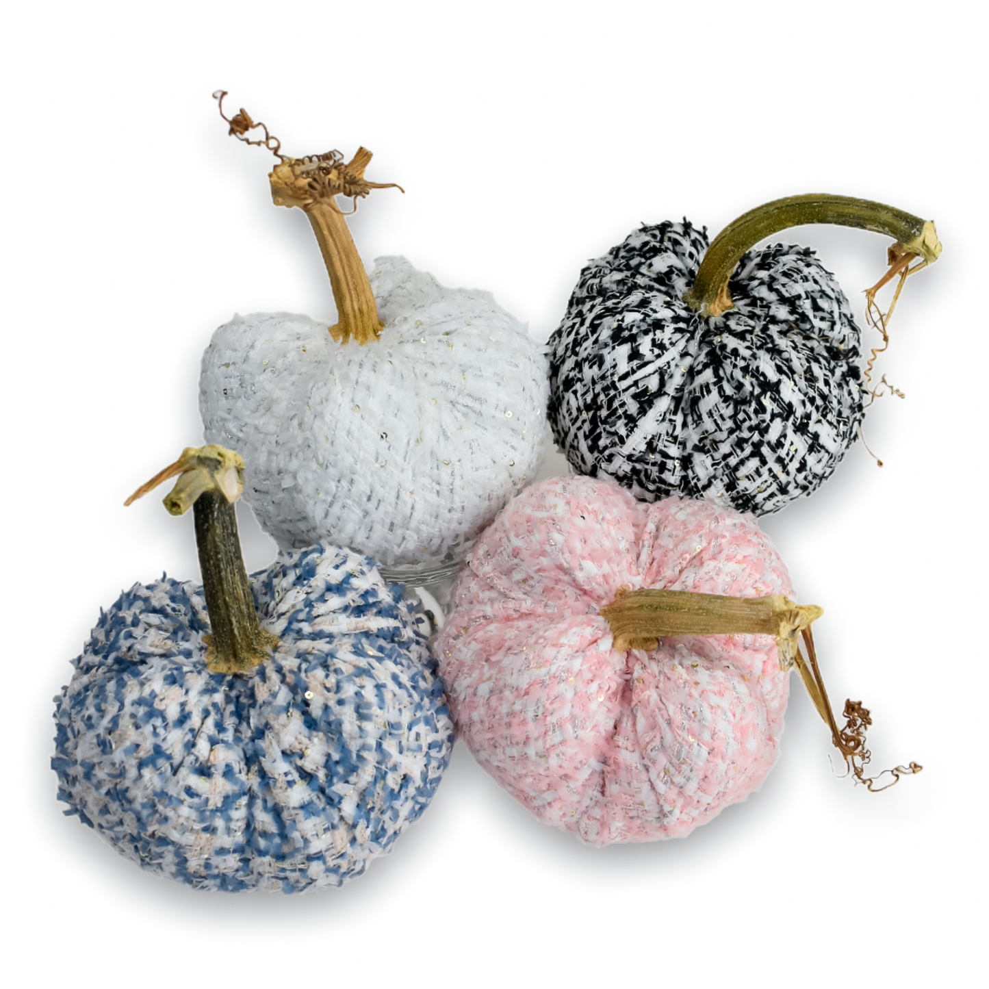 Black and White Tweed Pumpkin