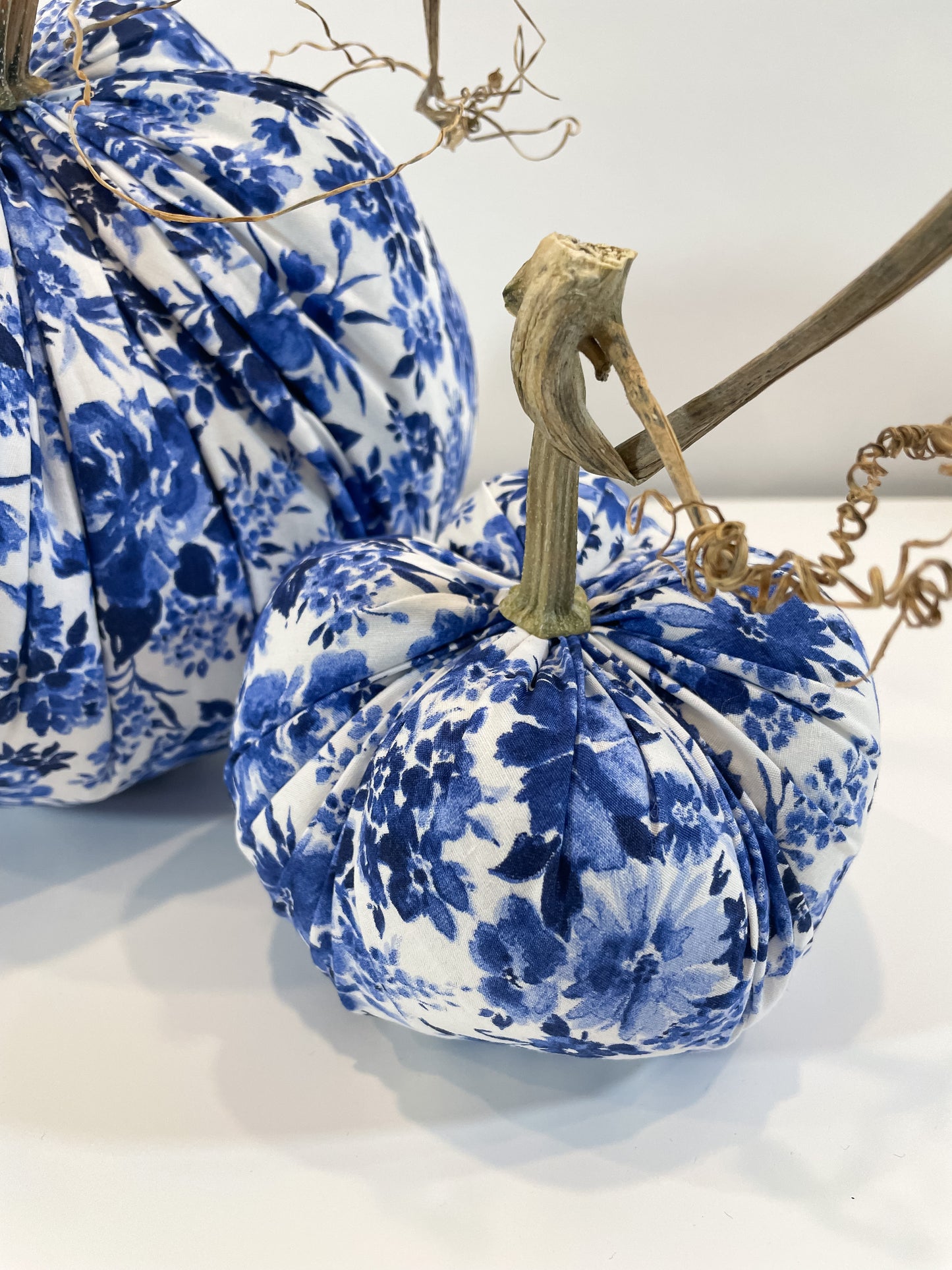 Blue Garden Flower Pumpkin