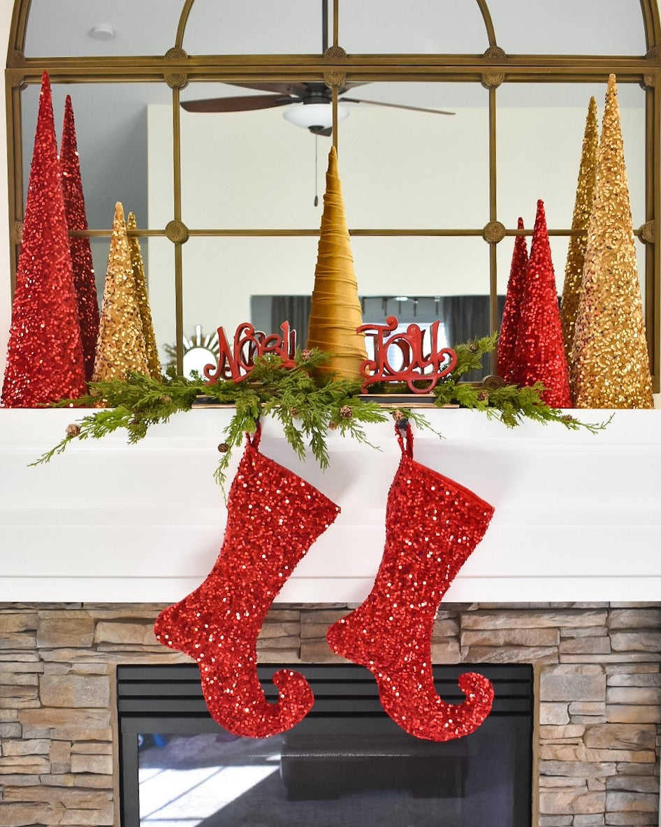 Velvet Sequin Christmas Stocking
