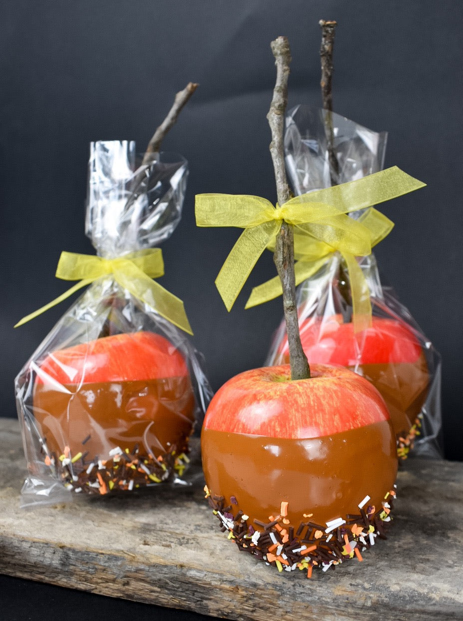 Permanent Caramel Nut Apple With Fall Sprinkles, Sold Individually
