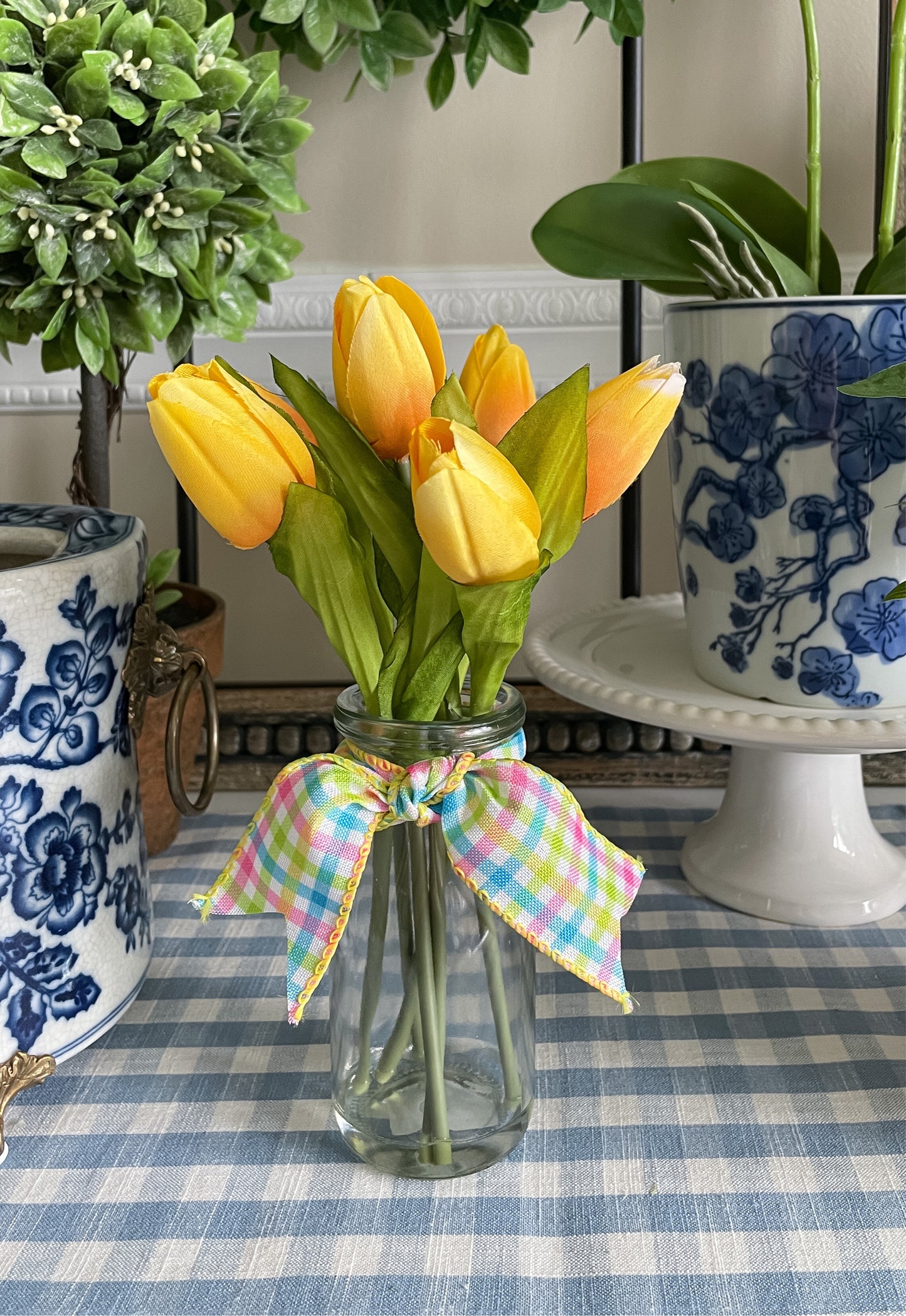 Yellow Tulips In Jar