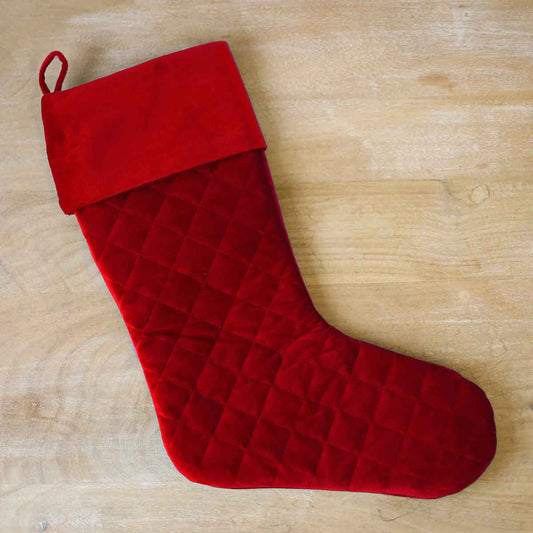 Quilted Stocking, Red