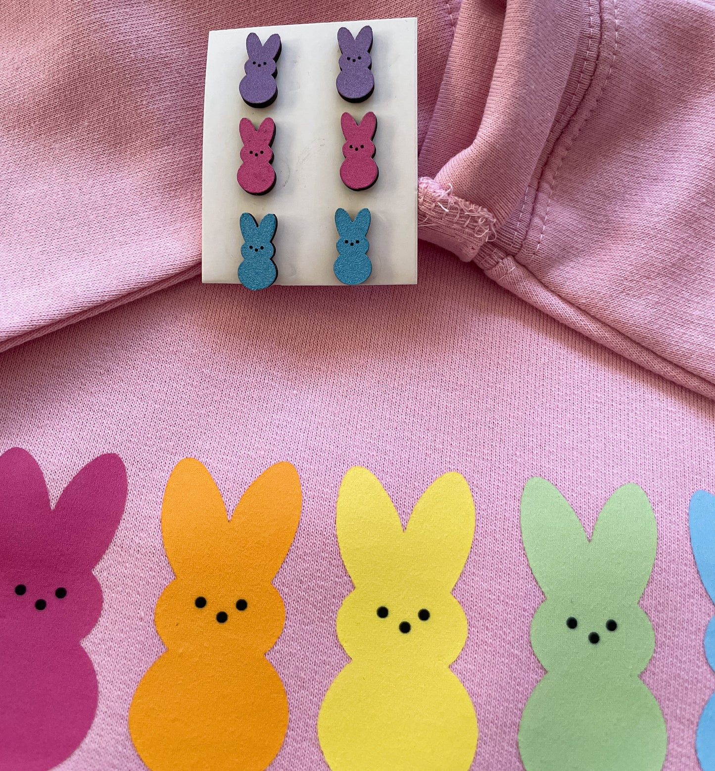 Peeps Toddler Shirt with Peep Earrings