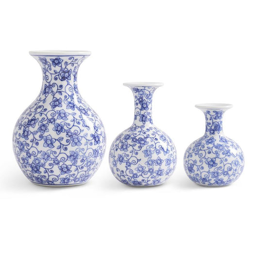 Blue and White Flower Bud Vases