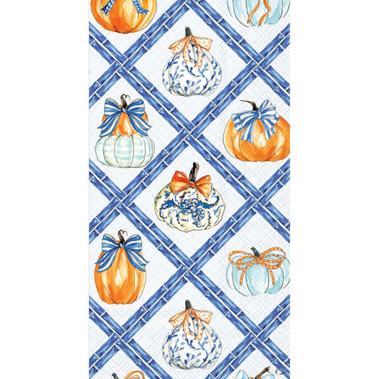 Chinoiserie Pumpkins & Bows, Paper Guest Towels Pack 16