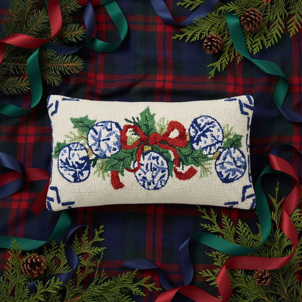 Chinoiserie Ornaments Hook Pillow