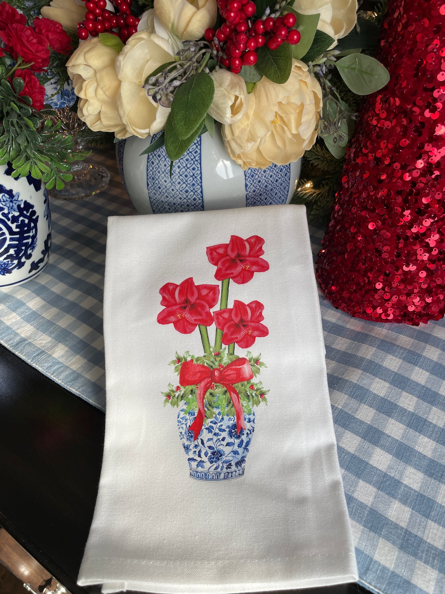 Potted Amaryllis Kitchen Towel