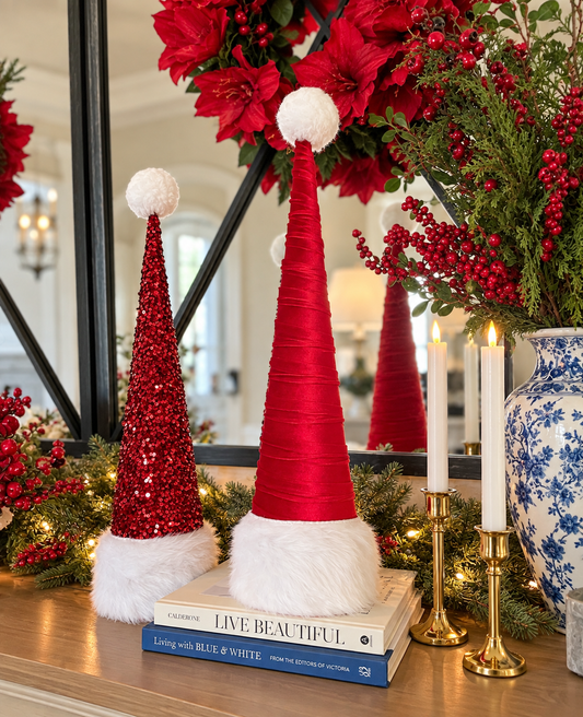 Santa Hat Cone Tree