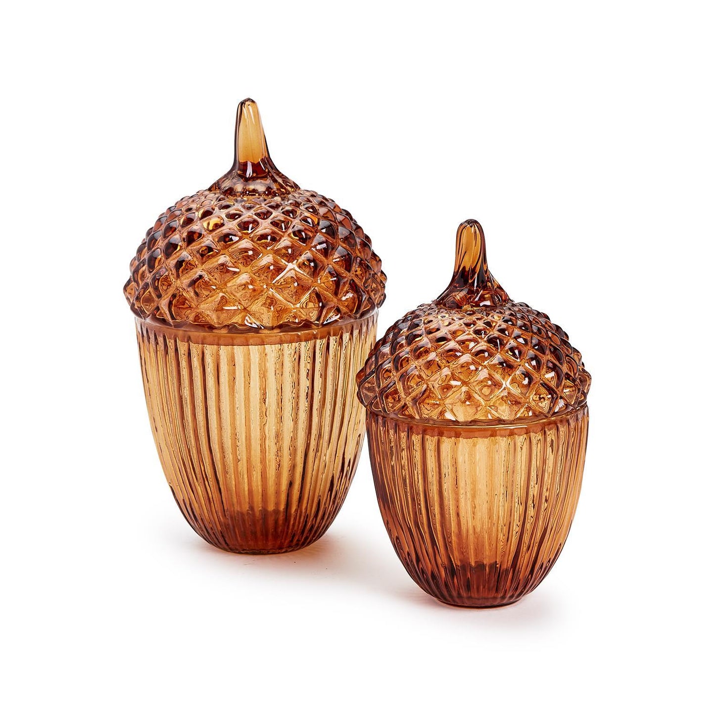 Amber Acorn Lidded Jars